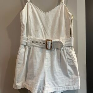 Show Me Your MuMu White Belted Romper
